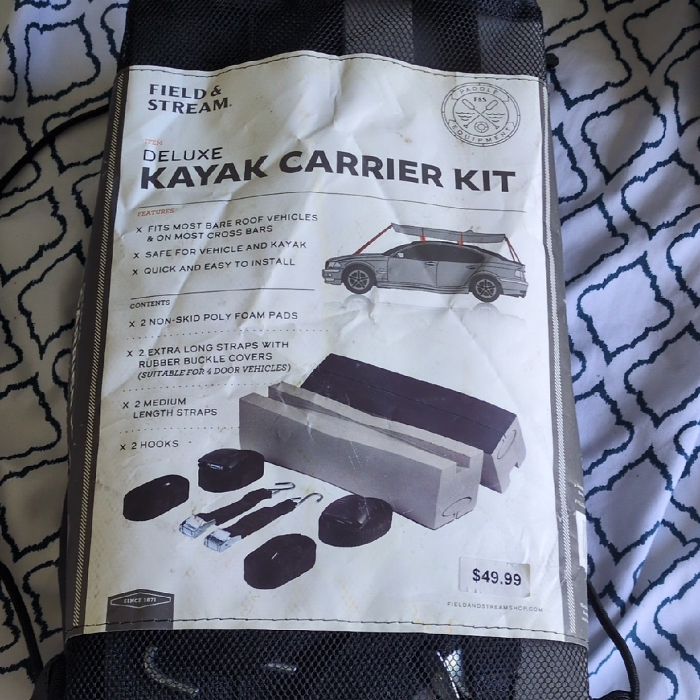 Field & Stream Kayak Carrier Kit with Black and Gray Accessories
